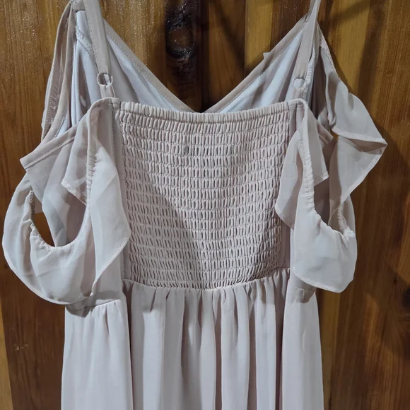 Express Pink and Blue Floral Midi Dress - Picture 6 of 7